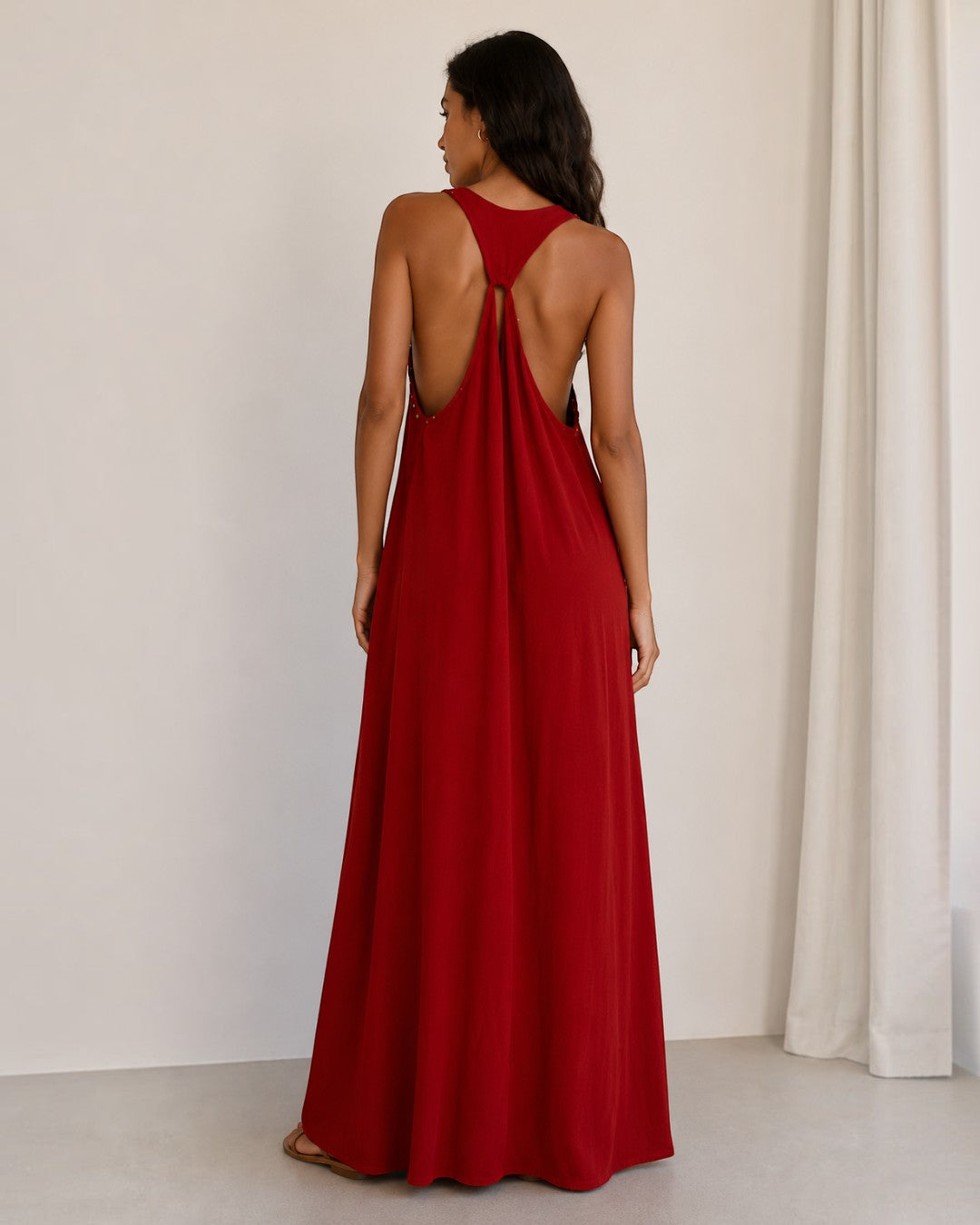 Vestido solea terracota