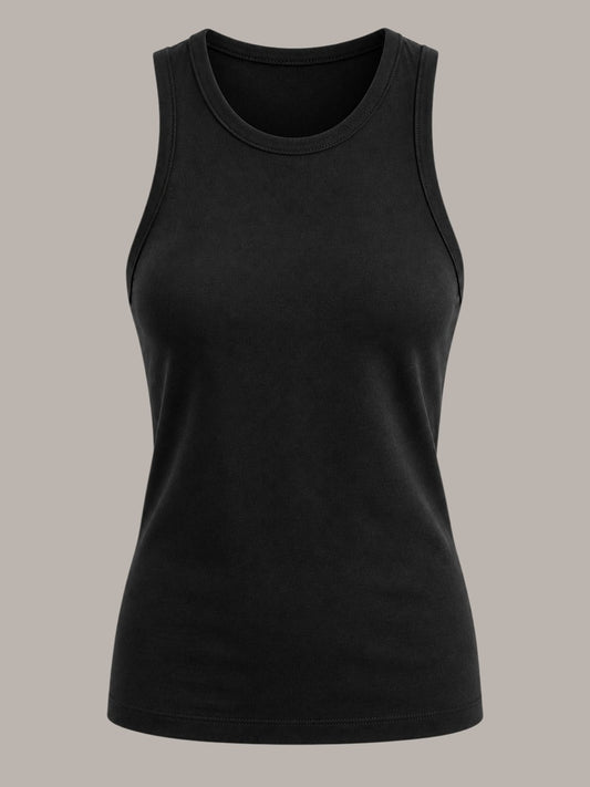 Camiseta nadadora básica negra de A F R A A T E L I E R en poliéster y elastano con ajuste cómodo y flexible